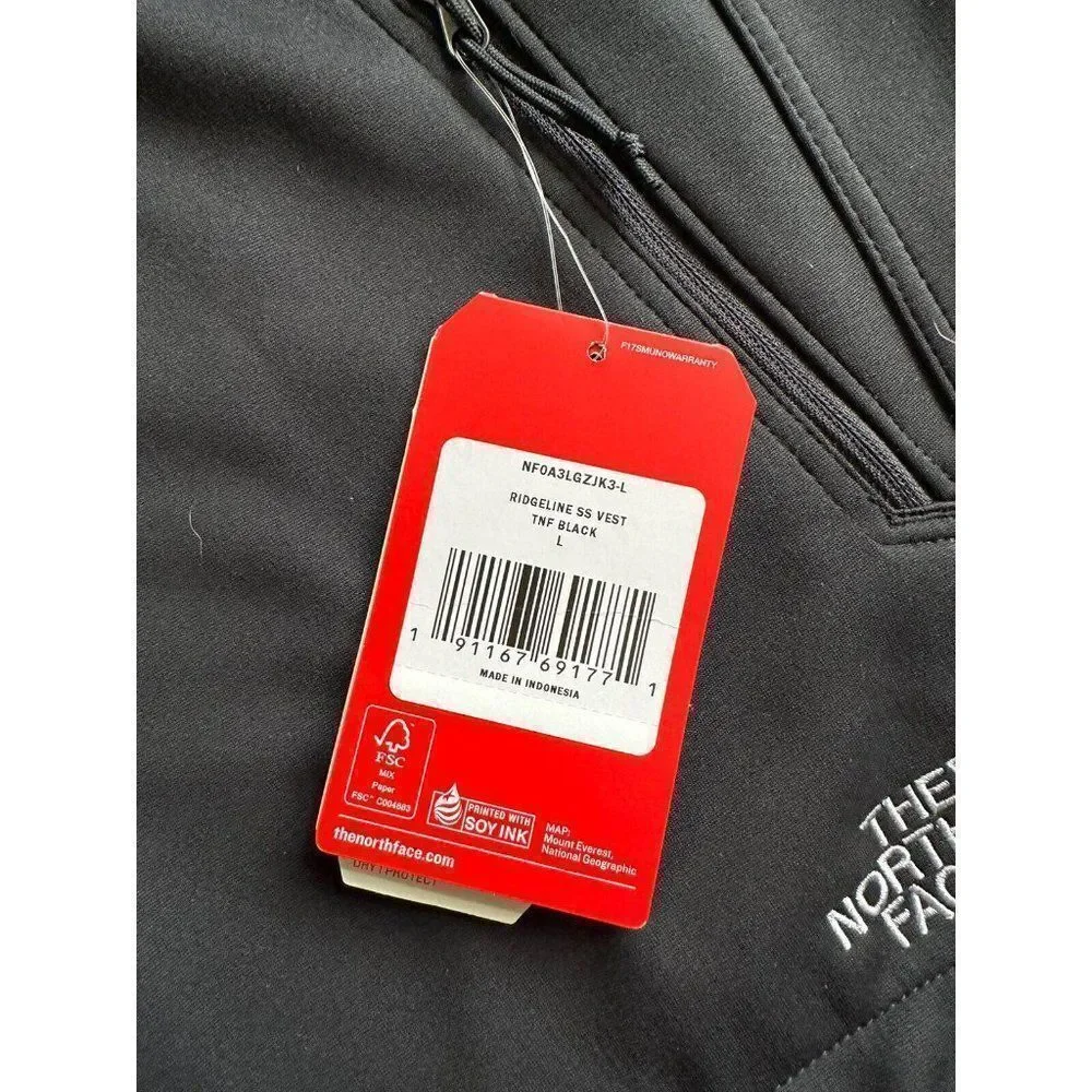 NEW The North Face Wind wall Ridge line soft shell vest. EMBROIDERED